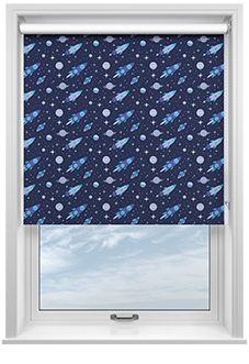 Rocket Adventure, Astral Blue - Roller Blind